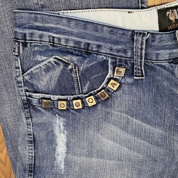 Wooquat 36x32 Men’s Distressed Western Jeans Studded Embroidered Cowboy Bootcut - Picture 3 of 16